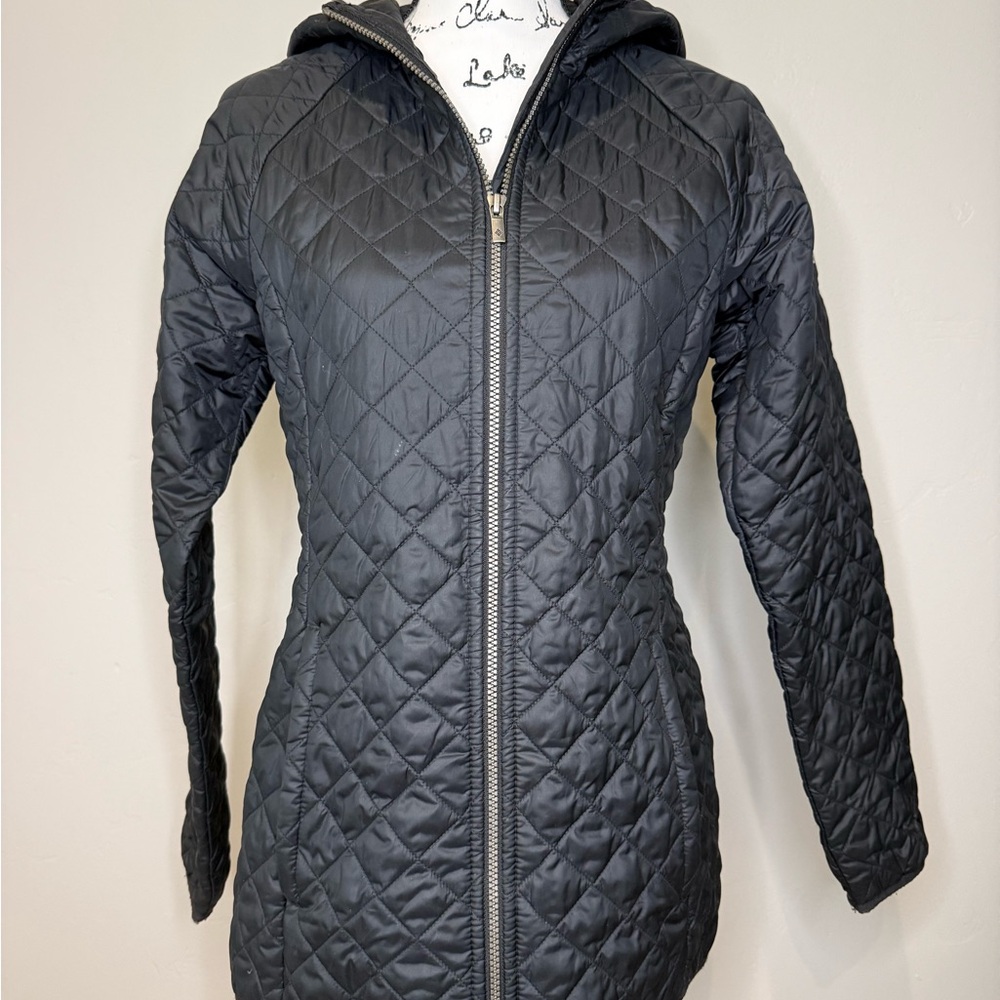 Columbia Women's Black Quilted Puffer Jacket w/Hood, Size SMALL